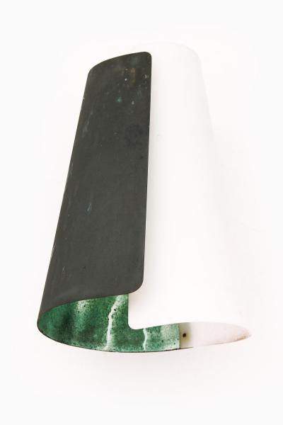 Hans Bergstr m Pair of Wall Lamps in Copper and Plexiglass by Hans Bergstr m 1940s