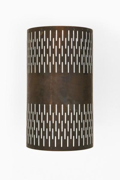 Hans Bergstr m Pair of Wall Lamps in Copper by Hans Bergstr m 1940s