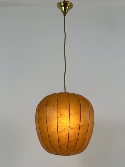 Hans Bergstr m Rare Mid Century Modern Cocoon Pendant Lamp or Hanging Light Sweden 1960s