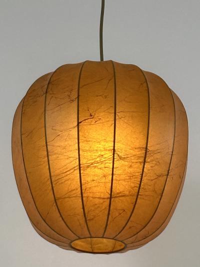 Hans Bergstr m Rare Mid Century Modern Cocoon Pendant Lamp or Hanging Light Sweden 1960s
