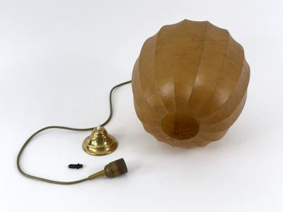 Hans Bergstr m Rare Mid Century Modern Cocoon Pendant Lamp or Hanging Light Sweden 1960s