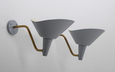 Hans Bergstr m Swedish Wall Lamp in Brass and Metal by Hans Bergstr m for Atelj Lyktan