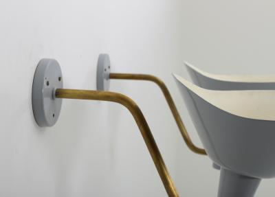 Hans Bergstr m Swedish Wall Lamp in Brass and Metal by Hans Bergstr m for Atelj Lyktan