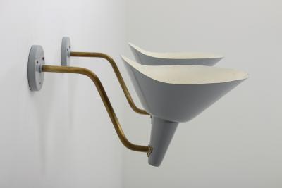 Hans Bergstr m Swedish Wall Lamp in Brass and Metal by Hans Bergstr m for Atelj Lyktan