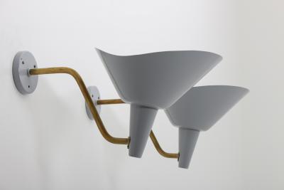 Hans Bergstr m Swedish Wall Lamp in Brass and Metal by Hans Bergstr m for Atelj Lyktan