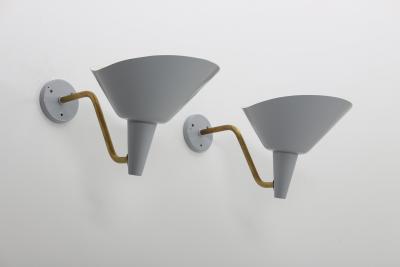 Hans Bergstr m Swedish Wall Lamp in Brass and Metal by Hans Bergstr m for Atelj Lyktan