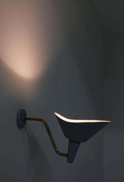 Hans Bergstr m Swedish Wall Lamp in Brass and Metal by Hans Bergstr m for Atelj Lyktan