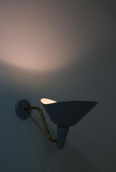 Hans Bergstr m Swedish Wall Lamp in Brass and Metal by Hans Bergstr m for Atelj Lyktan