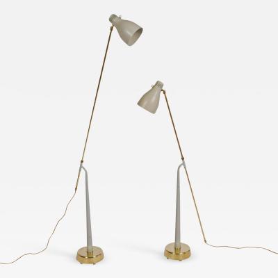 Hans Bergstr m Two Floor Lamps by Hans Bergstr m for Atelje Lyktan 1950s