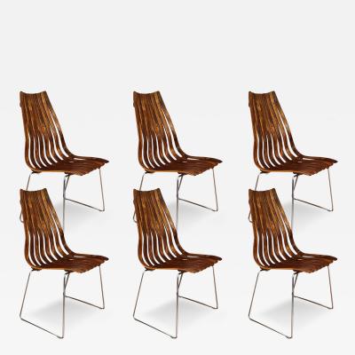 Hans Brattrud Norwegian Modern Hans Brattrud Scandia Rosewood Dining Chairs