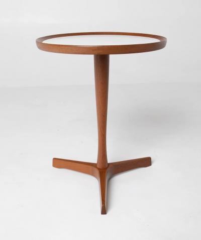 Hans C Andersen Hans C Andersen Mid Century Modern Side Table in White Artex Denmark 1960s