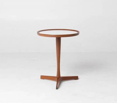 Hans C Andersen Hans C Andersen Mid Century Modern Side Table in White Artex Denmark 1960s