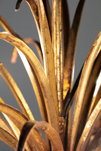 Hans K gl 1940s Hollywood Regency Hans K gl Gilt Sheaf of Wheat Five Arm Chandelier