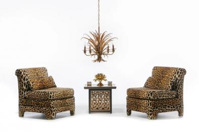 Hans K gl 1940s Hollywood Regency Hans K gl Gilt Sheaf of Wheat Five Arm Chandelier