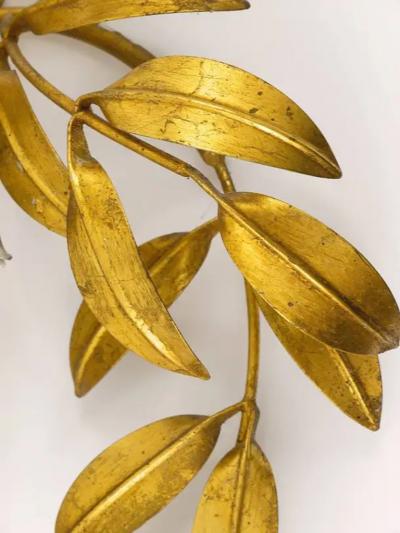 Hans K gl Hans K gl Large Hollywood Regency Gilt Metal Wall Light Sconce Maison Jansen