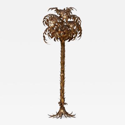 Hans K gl Huge Gilt Metal Palm Tree Floor Lamp by Hans K gl