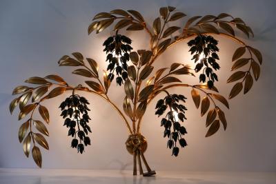 Hans K gl Huge Pioggia dOro Gilt Metal Wall Lamp or Sconce by Hans K gl 1970s Germany