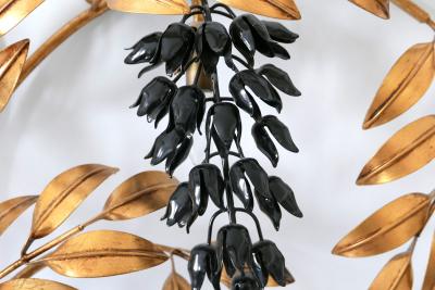 Hans K gl Huge Pioggia dOro Gilt Metal Wall Lamp or Sconce by Hans K gl 1970s Germany