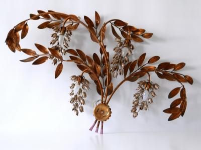 Hans K gl Huge Pioggia dOro Gilt Metal Wall Lamp or Sconce by Hans K gl 1970s Germany