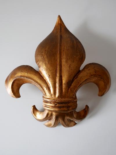 Hans K gl Set of Two Mid Century Modern Gilt Metal Lily Sconces by Hans K gl 1970s Germany