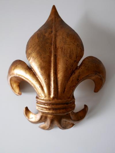 Hans K gl Set of Two Mid Century Modern Gilt Metal Lily Sconces by Hans K gl 1970s Germany