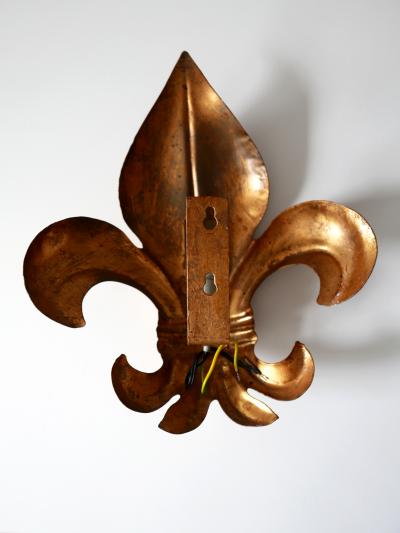 Hans K gl Set of Two Mid Century Modern Gilt Metal Lily Sconces by Hans K gl 1970s Germany