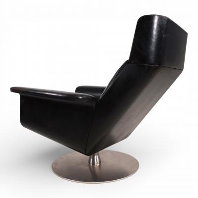 Hans Kaufeld Kaufeld Siesta 62 leather lounge chair with ottoman by Jacques Brule 1960