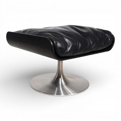 Hans Kaufeld Kaufeld Siesta 62 leather lounge chair with ottoman by Jacques Brule 1960