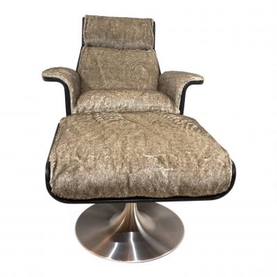 Hans Kaufeld Kaufeld Siesta 62 lounge chair with ottoman by Jacques Brule 1960