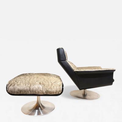 Hans Kaufeld Kaufeld Siesta 62 lounge chair with ottoman by Jacques Brule 1960