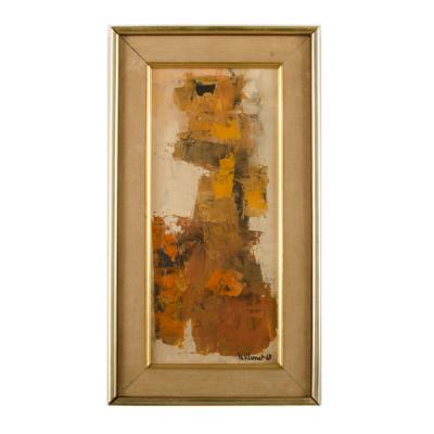 Hans Kline Abstract in Earth Tones by Hans Kline Canadian 1924 1994 