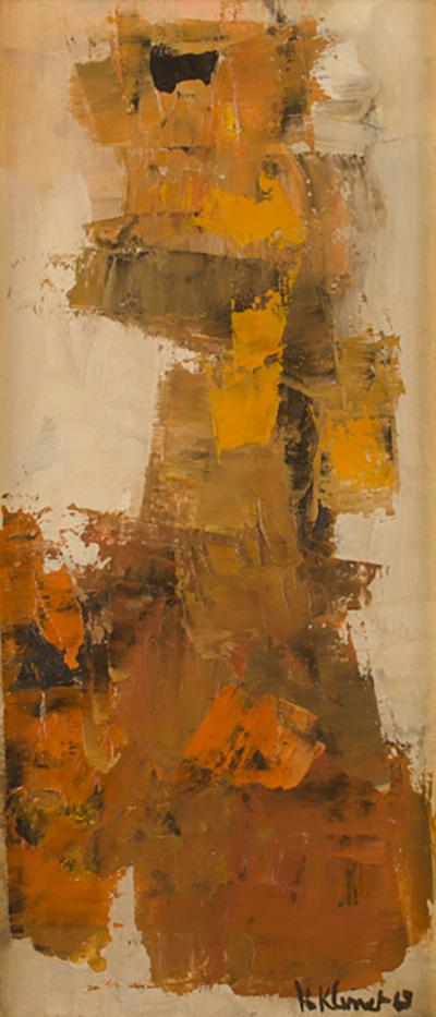 Hans Kline Abstract in Earth Tones by Hans Kline Canadian 1924 1994 