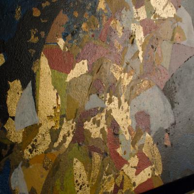 Hans Kline Canadian b 1924 d 1994 Circus Tumblers painting 