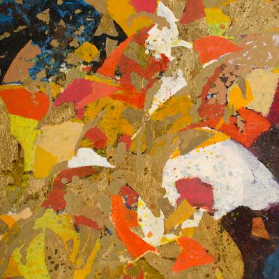 Hans Kline Canadian b 1924 d 1994 Circus Tumblers painting 