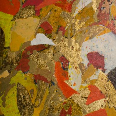 Hans Kline Canadian b 1924 d 1994 Circus Tumblers painting 