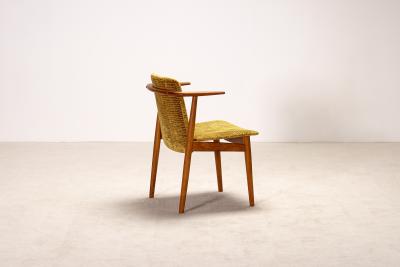 Hans Olsen Elegant Hans Olsen Teak and Oak armchair Circa 1960 