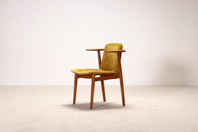 Hans Olsen Elegant Hans Olsen Teak and Oak armchair Circa 1960 