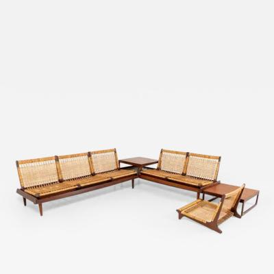 Hans Olsen Hans Olsen for Bramin Sectional Sofa TV 161 in Cane and Afromosia