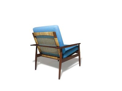 Hans Olsen Hans Olsen for Juul Kristensen Mid century Danish Lounge Chair with Cane Back