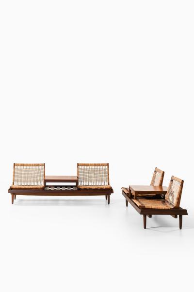 Hans Olsen Sofa in Cane and Teak by Hans Olsen 1957