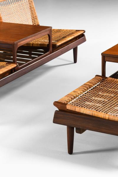 Hans Olsen Sofa in Cane and Teak by Hans Olsen 1957