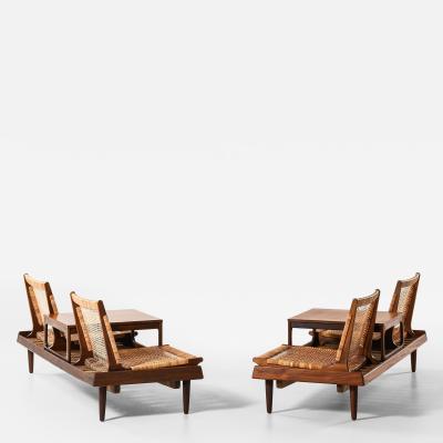 Hans Olsen Sofa in Cane and Teak by Hans Olsen 1957