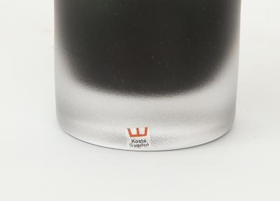 Hans Ove Sandeberg Ove Sandeberg for Kosta Boda Etched Bird Grey Glass Lamp