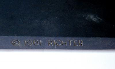 Hans Richter Fun Set of 3 Hans Richter 1961 Artcraft Plaster Negative Relief Sports Plaques