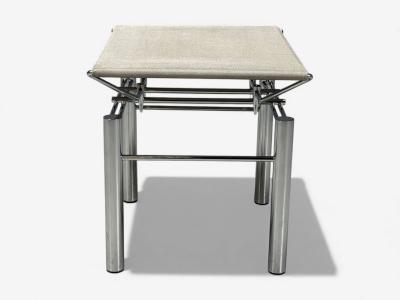 Hans Ullrich Bitsch Chrome Plated Steel Aluminum Stool Germany 1980s