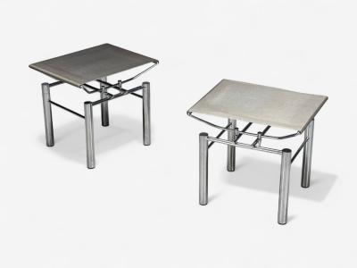 Hans Ullrich Bitsch Chrome Plated Steel Aluminum Stool Germany 1980s