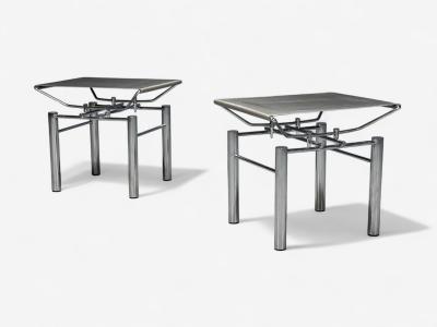 Hans Ullrich Bitsch Chrome Plated Steel Aluminum Stools Germany 1980s