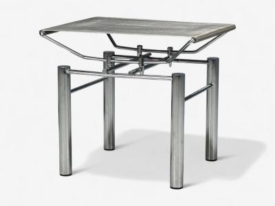 Hans Ullrich Bitsch Chrome Plated Steel Aluminum Stools Germany 1980s