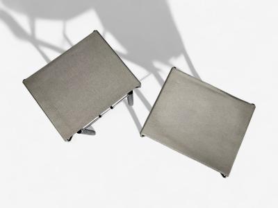 Hans Ullrich Bitsch Chrome Plated Steel Aluminum Stools Germany 1980s