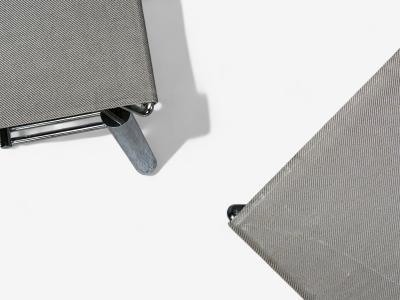 Hans Ullrich Bitsch Chrome Plated Steel Aluminum Stools Germany 1980s